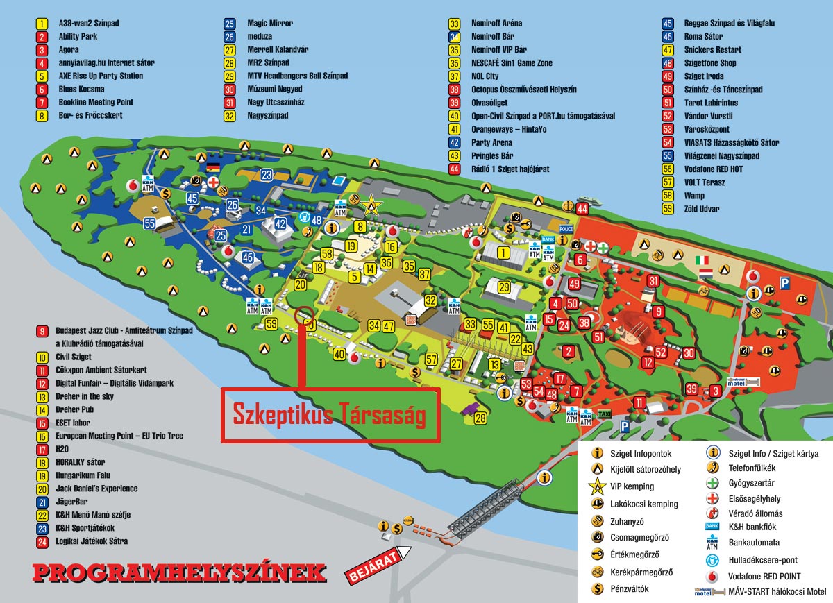Sziget Fesztivál térkép